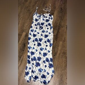 Floral Blue and White Women's Dress